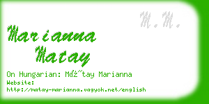 marianna matay business card